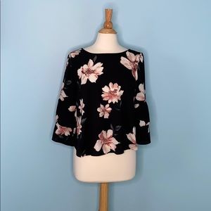 Floral Mid Length Sleeve Blouse FB29